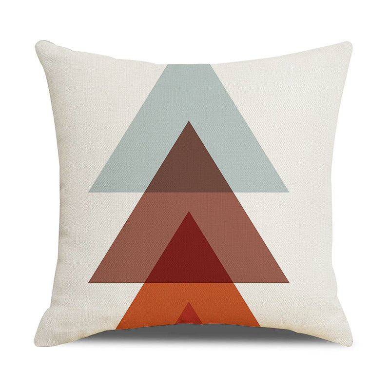 4-Pack Geometric Pattern Pillow Covers with Inserts, 18×18 Inch Animal Elephant Deer & Triangle Decorative Cushions for Sofa, Couch, Living Room & Bedroom