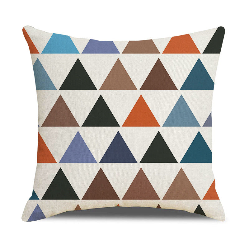 4-Pack Geometric Pattern Pillow Covers with Inserts, 18×18 Inch Animal Elephant Deer & Triangle Decorative Cushions for Sofa, Couch, Living Room & Bedroom