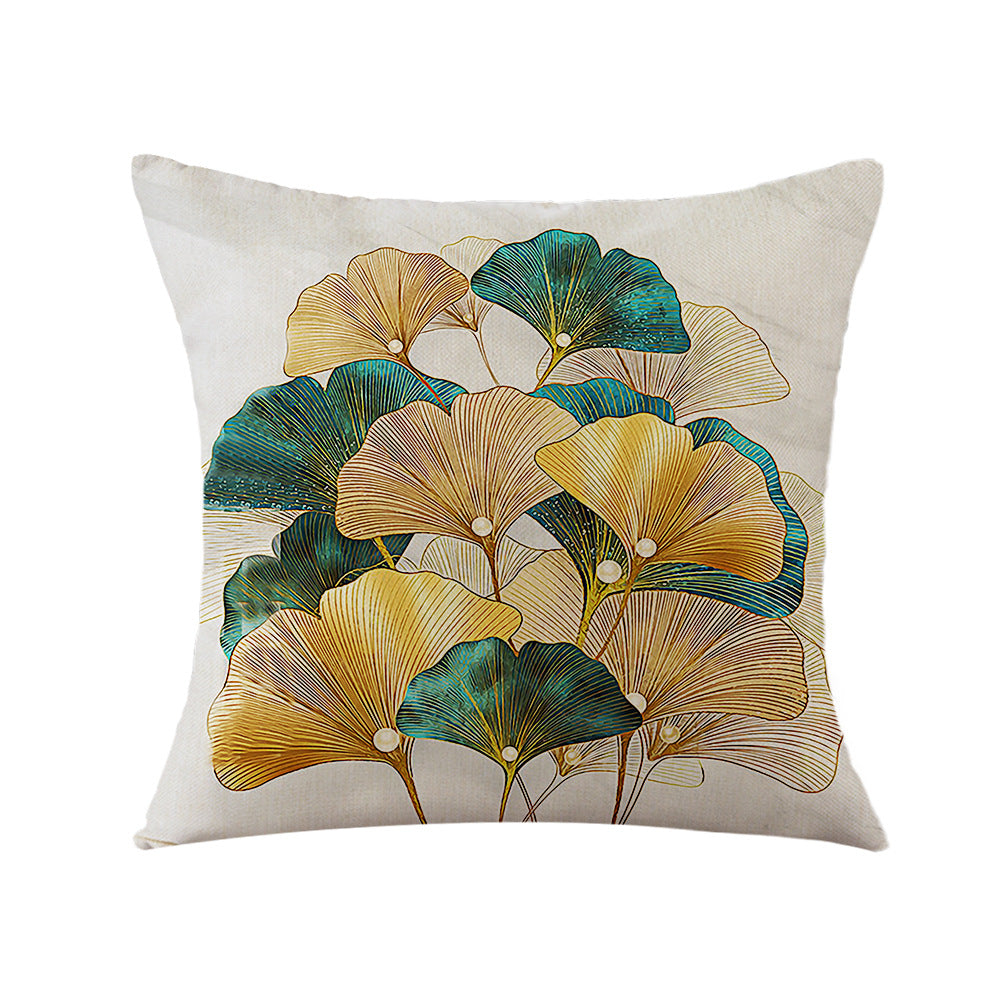 Ginkgo Leaf Decorative Throw Pillow Set of 4 (with Pillow Insert & Cover) – Elegant Cushion for Sofa, Bedroom, Living Room