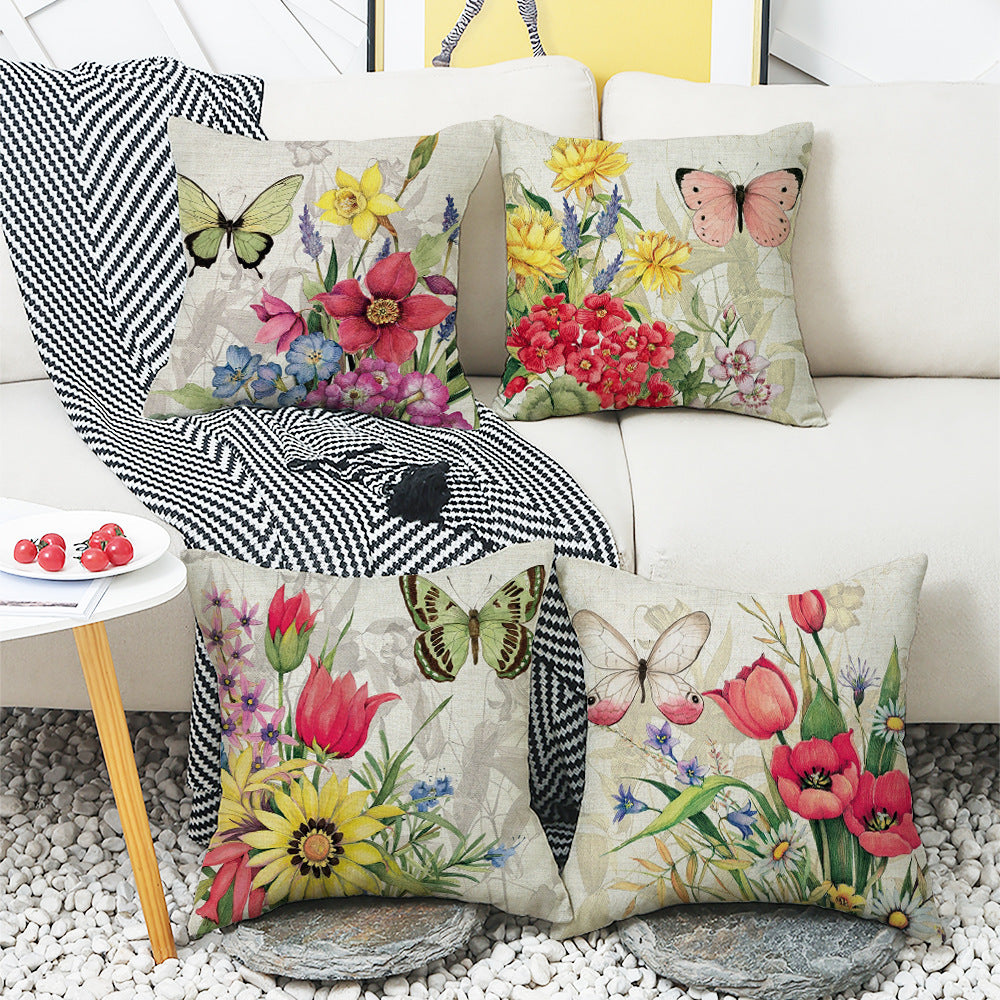 4-Piece Pillow & Pillow Cover Set for Sofa and Bedroom Decoration (45x45cm)