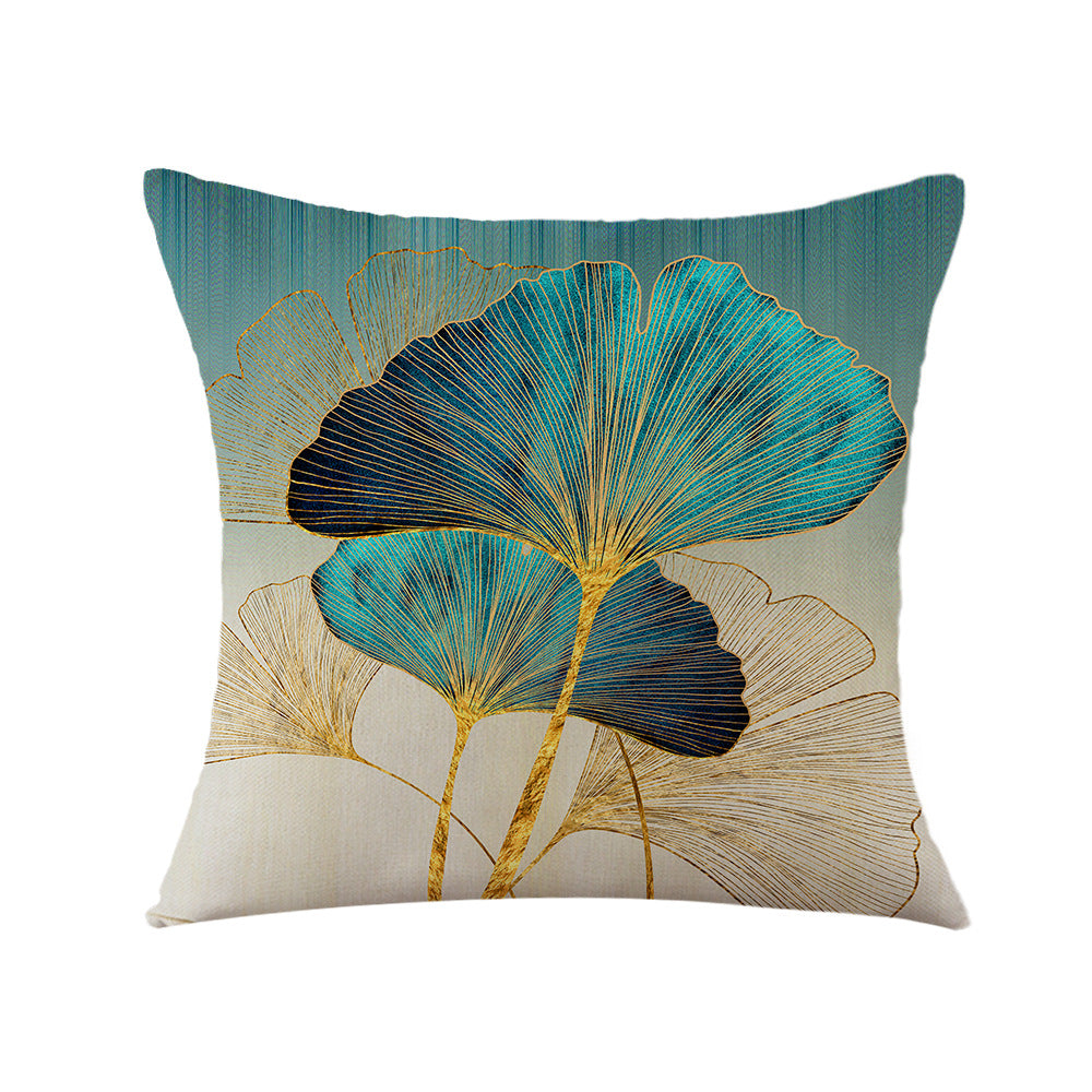 Ginkgo Leaf Decorative Throw Pillow Set of 4 (with Pillow Insert & Cover) – Elegant Cushion for Sofa, Bedroom, Living Room