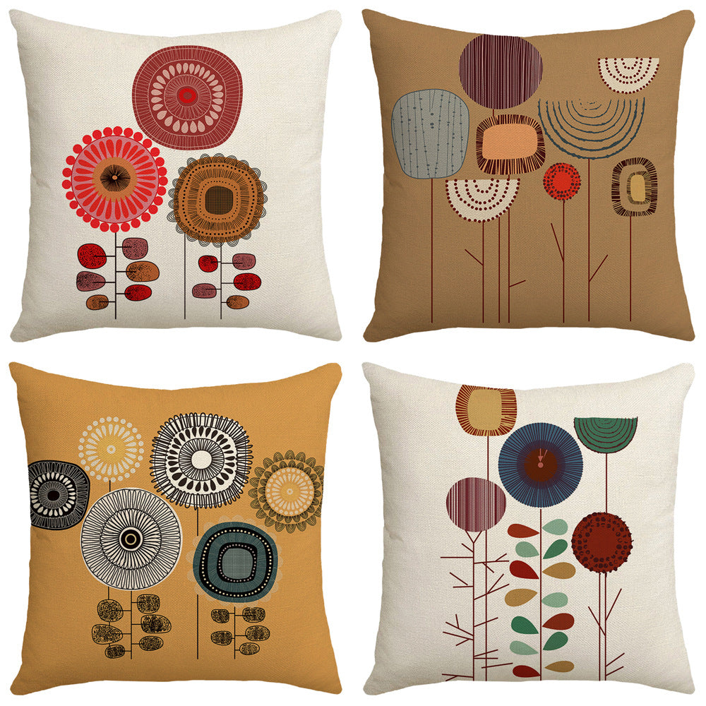 Nordic Style Decorative Throw Pillows with Inserts, 4-Pack, 45×45cm Cushion Covers & Pillows