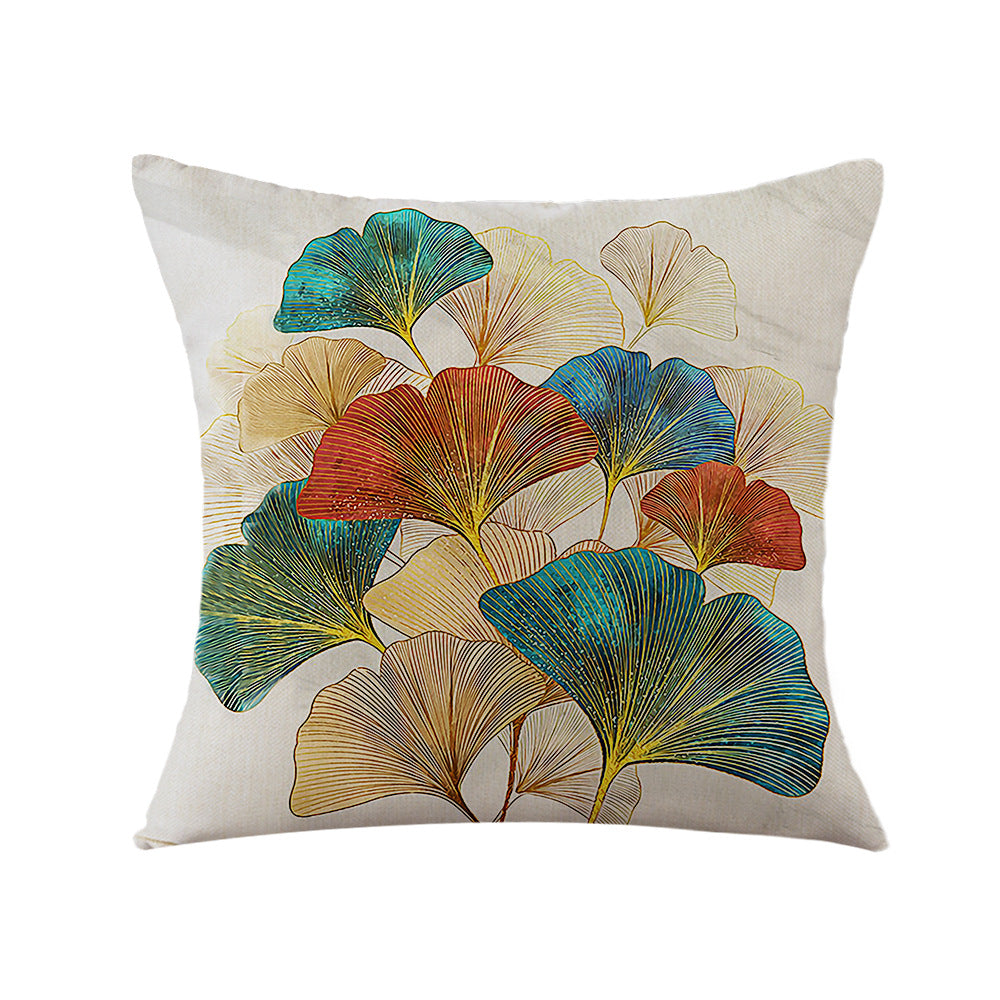 Ginkgo Leaf Decorative Throw Pillow Set of 4 (with Pillow Insert & Cover) – Elegant Cushion for Sofa, Bedroom, Living Room