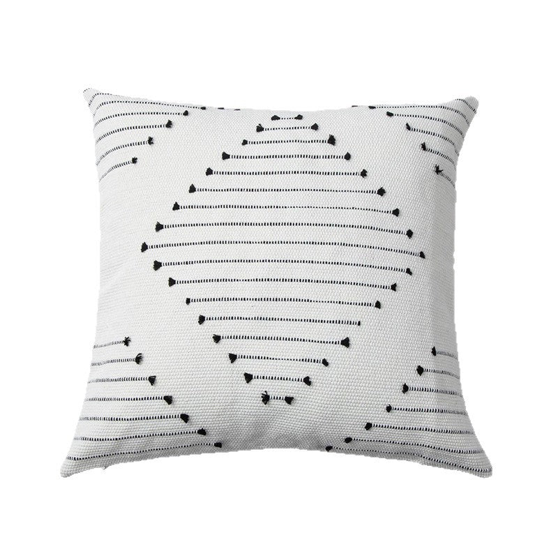 Minimalist Nordic Black & White Geometric Decorative Pillow Set of 4 – Throw Cushions with Pillow Covers for Sofa, Bedroom & Living Room