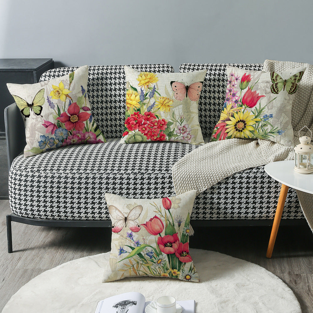 4-Piece Pillow & Pillow Cover Set for Sofa and Bedroom Decoration (45x45cm)