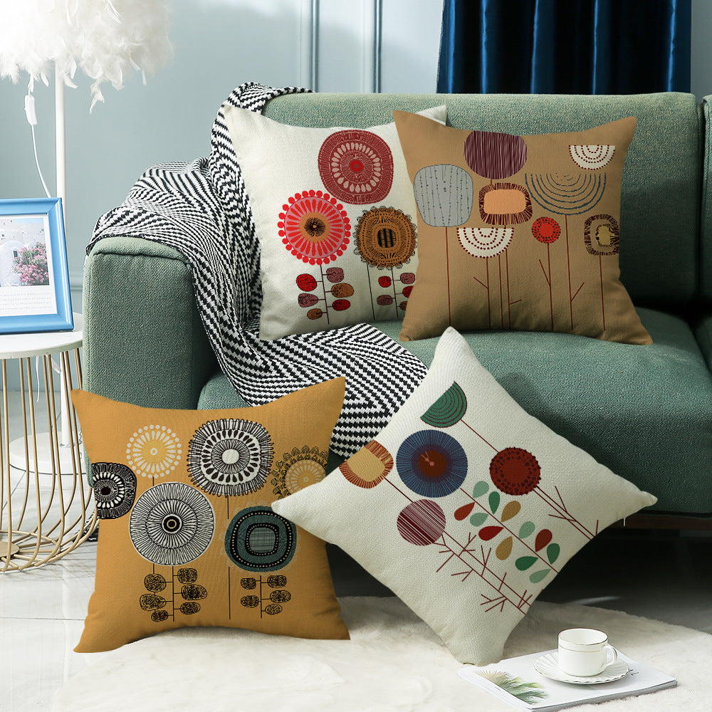 Nordic Style Decorative Throw Pillows with Inserts, 4-Pack, 45×45cm Cushion Covers & Pillows