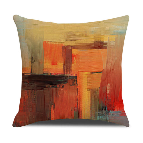 4-Pack Abstract Art Pillow Covers with Inserts, 18×18 Inch Colorful Oil Painting Pattern Decorative Cushions for Sofa, Couch, Living Room & Modern Home Decor