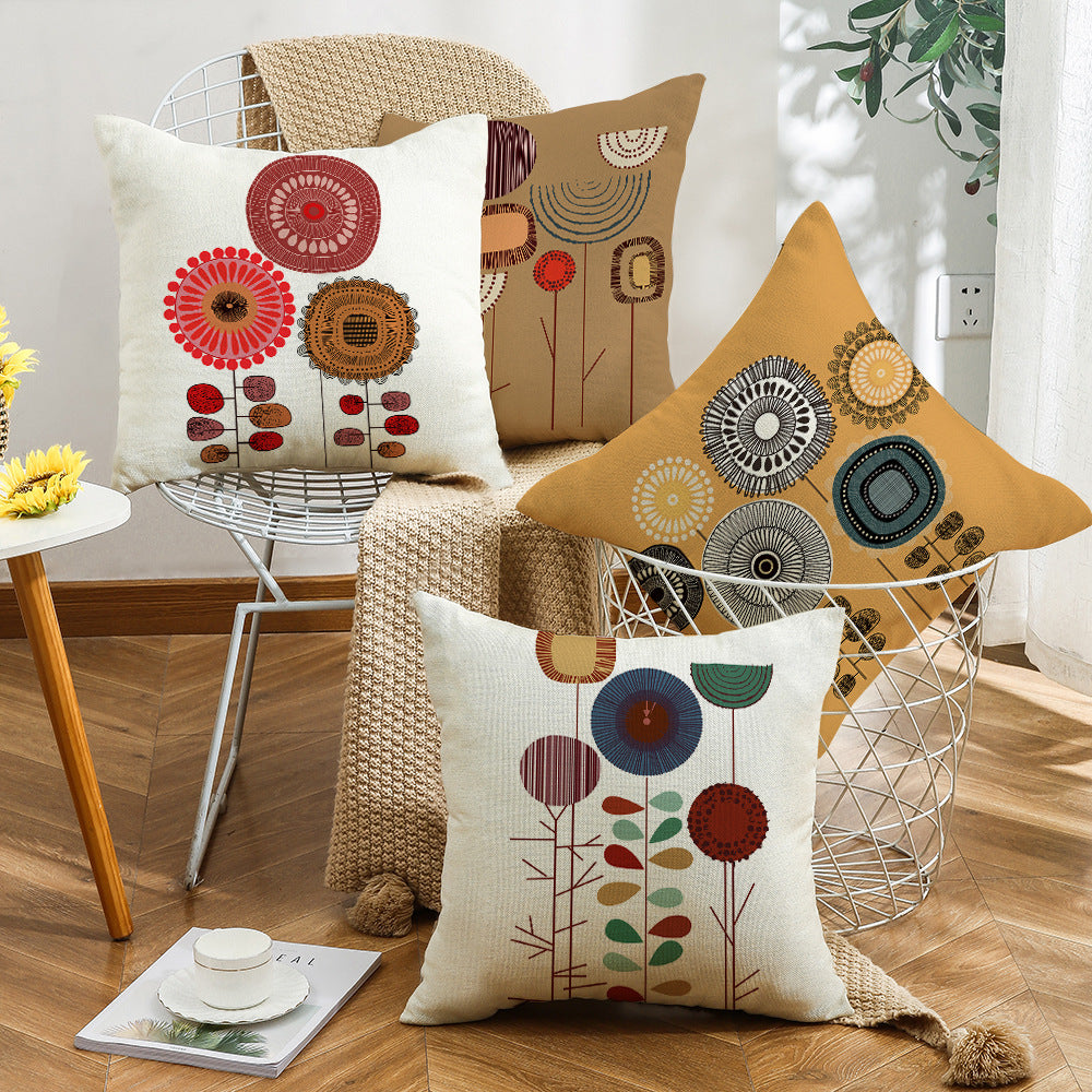 Nordic Style Decorative Throw Pillows with Inserts, 4-Pack, 45×45cm Cushion Covers & Pillows