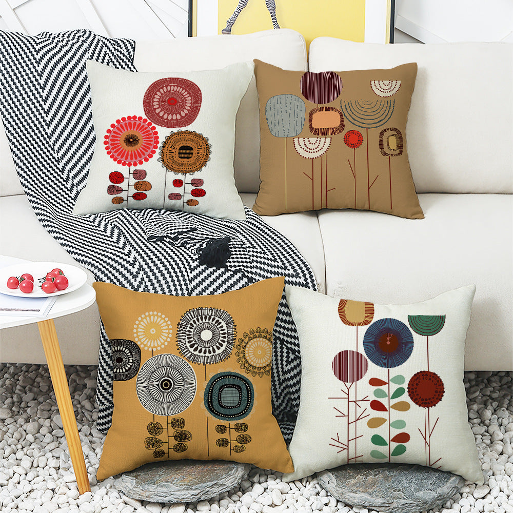 Nordic Style Decorative Throw Pillows with Inserts, 4-Pack, 45×45cm Cushion Covers & Pillows