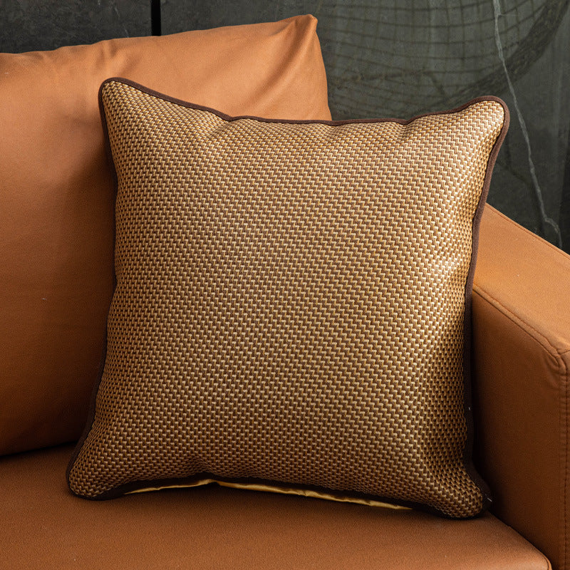 Modern Minimalist Plaid & Solid Decorative Throw Pillow Set of 4 – Cushion with Pillow Covers for Sofa, Bedroom & Living Room